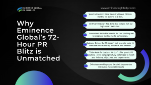 Eminence Global 72-Hr PR Blitz, ACT-72 Model, 72-HR crisis management, Best PR Firm in Kenya, Best PR Firm in Africa, Best PR Firm in the world, Most innovative PR firm in Africa, most innovative PR Firm in the world