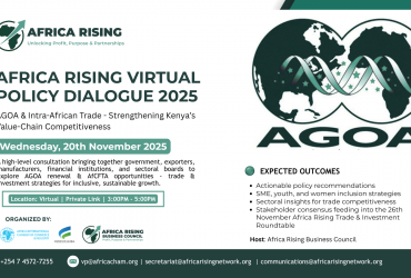 Africa Rising BC to Convene Key Policy Dialogue on AGOA Ahead of The Trade & Investment Roundtable